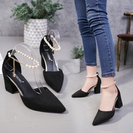 GDC99 HIGH HEEL SHOES 7P AVAILABLE IN 2 COLORS BLACK, CREAM FASHION 2023