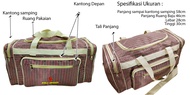tas travel polo besar motif garis / tas baju / tas pakaian / tas pulang kampung yang termurah Tas Wa