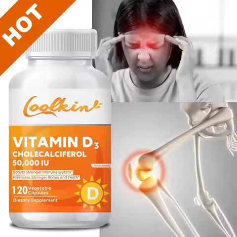 High Potency Vitamin D3 50,000 IU - 120 Vegetarian Capsules - Gluten Free Non-GMO Vitamin D Suppleme