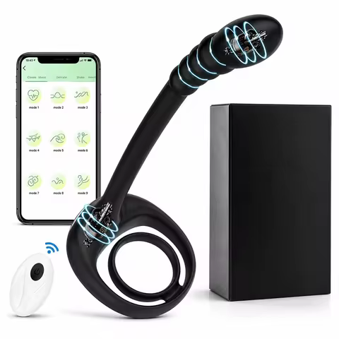 Male Butt Plug Vibrator Anal Plug Remote Control Prostate Massager Thrusting Stimulator Cock Ring fo