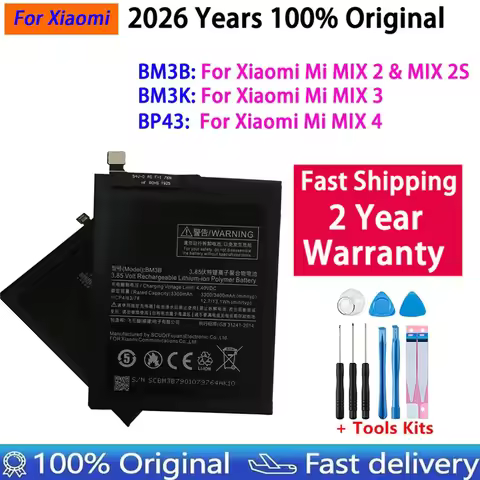 2026 Years Original Battery BM3B BM3K BP43 For Xiaomi Mi Mix 2 2S 3 4 Mix2 Mix3 Mix4 Mix2S Phone Bat