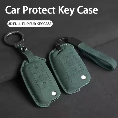 Car Flip Key Case Cover For Volkswagen Golf 7 MK7 Tiguan MK2 For SEAT Ateca Leon FR 2 Ibiza Skoda Oc