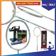 ORIGINAL NEW MAXBOLT GALLANT TOUR WHITE 43 LBS RAKET BADMINTON