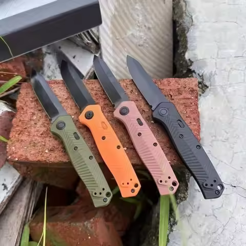 8551BK Durable Pocket Knife D2 Steel Blade Nylon Fiberglass Handle Outdoor Camping Survival Portable