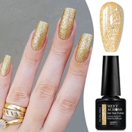 MEET ACROSS Glitter Gel Nail Polish Soak Off UV LED DIY Nail Art Gel Varnish 7ml