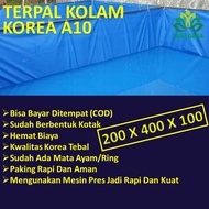 Kolam terpal kotak Bioflok A10 ukuran 2x4x1 meter KOREA