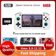 Linux Game Player G28 Retro Handheld Video Console 4.3 Inch HD Screen 64GB Storage 20+ Emulator Supp
