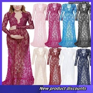 Fashion Maternity Photography Props Maxi Maternity Gown Lace Maternity Dress Fancy Shooting Photo Su