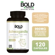 Bold Vitamins Ashwagandha 9900mg Supplement (120 Caps) Stress Relief, Restful Sleep, Mental Clarity