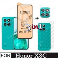 Ceramic Screen Protector for Honor X8C Screen Protector for Honor X8B X8A 3 in 1 Matte Ceramic Tempe