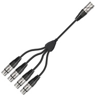 【CH*】 3Pin XLR Splitter Cable 1M 4F Metal Shell Noise Resistance Studio Live Performances