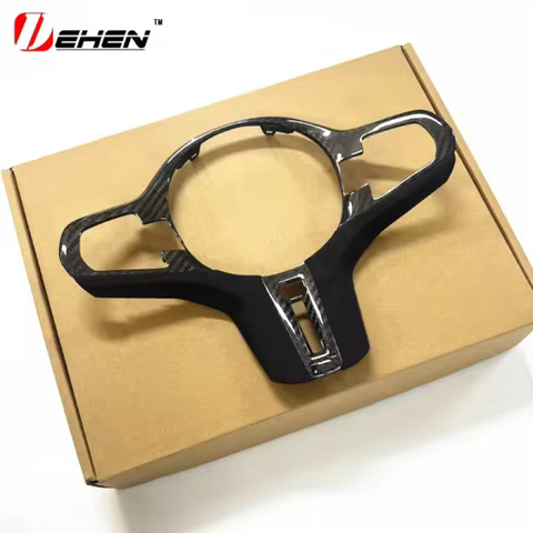For BMW ID6 M5 F90 X3M F97 X4M F98 G30 G31 G38 G11 X3 X4 G02 Carbon Fiber steering wheel Trim Cover 