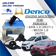 DENCO PERODUA AXIA 1.0 (2017~) , BEZZA 1.0 (AUTO) ENGINE MOUNTING KIT SET PREMIUN QUALITY READY STOCK IN MALAYSIA