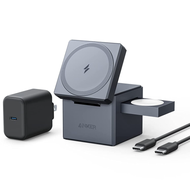 Anker 3-in-1 Cube with MagSafe 15W ชาร์จเร็ว ชาร์จเร็วแบบแม่เหล็กไร้สาย ชาร์จอุปกรณ์ 3 เครื่องพร้อมก