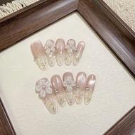 Fairy Style Diamond Decoration Long Style Manicure Wearing Nails Double Layer 3D Three-Dimensional C
