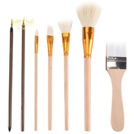 7 Pieces Ceramic Glaze Tools, Pottery Supplies Different Shapes of Pottery Glaze Brushes for Pottery