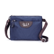 [ELLE Active] Plaid Series-Close-Fitting Side Backpack-Blue Crossbody Bag