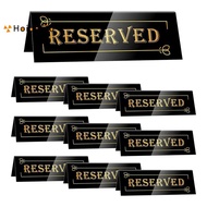 Waterproof 10PCS Acrylic Reserved Table Signs-Double-Sided 6x2x1.6 in Table Tent-Seating Indicator