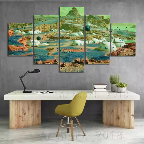 Dragon Ball Namek World Game Scene Landscape Frameless Painting JUMP FORCE Video Games Art Canvas Pa