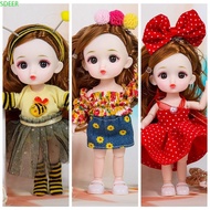 SDEER Cute Face BJD Doll, 16cm Figure Big Eyes 16cm BJD Doll, BJD Doll 1/12 Scale Movable Sweet Mova