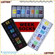 LETTER 7pairs Week Socks  Sports Lot Cotton