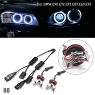 (HARB) 1Set Car Angel Eyes LED Light H8 6W White Bulbs for E90 E92 E93 E89 E60 E70