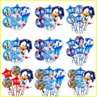 B4 Sonic The Hedgehog foil Balloon game set Theme kids party decorations 4B