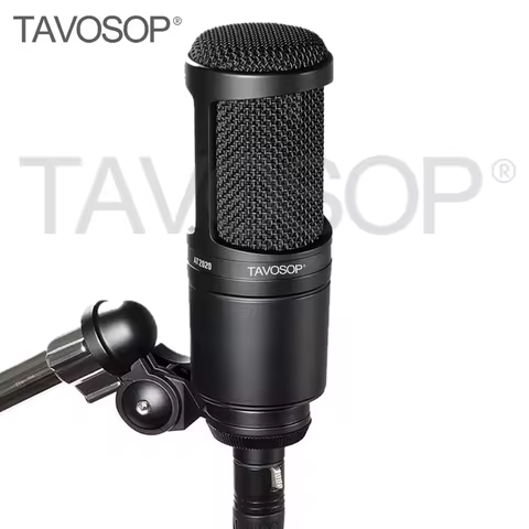 TAVOSOP AT2020 Professional Audio Wired Cardioid Condenser Microphone for Vocal Condenser Pro Studio