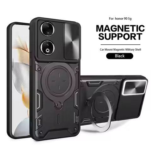 Armor Magnetic Case For Honor Magic 6 Lite 5G 90 Lite X9B5G X8B X7B Nova 11i 11 Pro 4G Ring Holder S