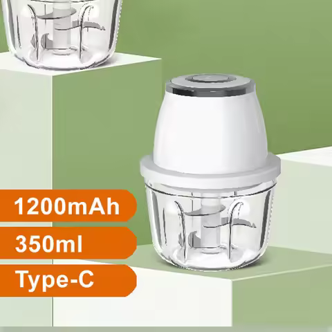 Vegetable Chopper, Electric Garlic Chopper,350ML Rechargeable Mini Chopper, Powerful Small Food Proc
