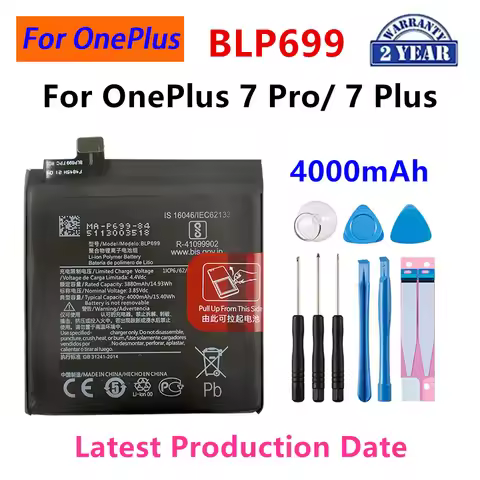100% Orginal BLP699 4000mAh Replacement Battery For OnePlus 7 Pro OnePlus 7 Plus Genuine Latest Prod
