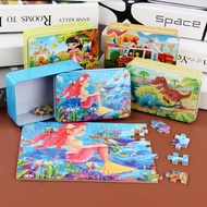 4K6E Wooden Puzzle Children's Educational Puzzle 60 Pieces Iron Box Puzzle Puzzle Kindergarten Early