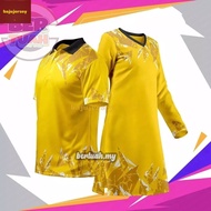 Yellow Couple Set T Shirt Muslimah Jersey Labuh Murah Baju Muslimah Jersi Plus Size Microfiber Musli