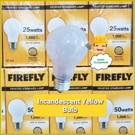 ❏ ☩ ஐ Firefly Incandescent Bulb Yellow Frosted Bulbs E27 220V AC 50/60Hz. Bombilya ng Incubator 1 P