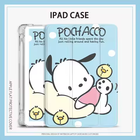 Sanrio Pochacco Silicone Case For iPad Pro 11 10.5 Air 5 4 10.9 10.2 8th 7th Generation for iPad Min