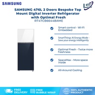 SAMSUNG 476L 2 Doors Bespoke Top Mount Digital Inverter Refrigerator with Optimal Fresh RT47CB66448AME | SpaceMax™ | All-Around Cooling | Multi Flow | Optimal Fresh Zone | Refrigerator with 1 Year Warranty
