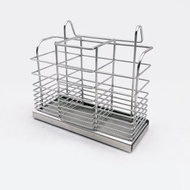 不鏽鋼筷子籃 　附集水盤　304不鏽鋼製造