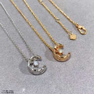 V Gold CNC Crafted Diamond Pattern Necklace COCO Shui Bingyue Diamond Clavicle Chain, Chanel-style M
