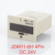 Counter JDM11-6H DC 24V 4Pin JDM11 6H 6 Digit Display Electronic Industrial Mechanical Electric Coun
