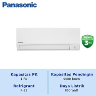 PANASONIC AC Split 1 PK Standard Non Inverter CS/CU-QN9AKJ + Instalasi 15 Meter