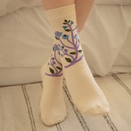 Leftover Flower Socks – Cozy Cotton Blend Socks by Monika Forsberg