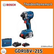BOSCH ไขควงกระแทกไร้สาย 18V GDR18V-215 (2.0Ahx2) 06019N20K2 รับประกันศูนย์ 1 ปี