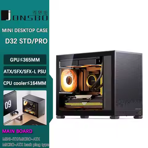 JONSBO D32 STD/PRO Version MINI Desktop Case for MINI-ITX/M-ATX/M-ATX Back-Insert Motherboard suppor