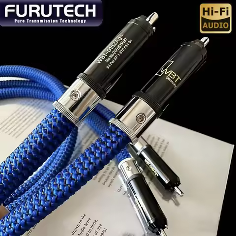 1 pair FURUTECH DAS-4.1 Top-of-the-line RCA cable Alpha OCC conductor HiFi with Silver-WBT -0152Ag r