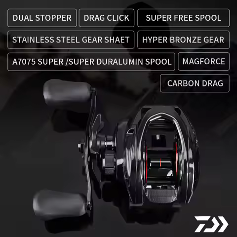 Daiwa 2025 PT300 Baitcasting Reel Magforce Brake Drag Clicker 13kg Max Drag Heavy Duty Snakehead Fis