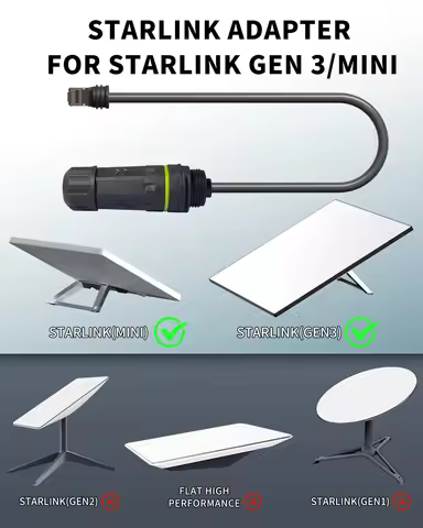 starlink extension cable,Starlink Ethernet Adapter Gen 3/Mini, Starlink Cable 1.64FT with RJ45 Ether