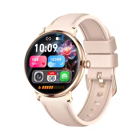 Fashionable Elegant AK107 Smart Watch Women Wristwatch Bluetooth Calling Health Monitor Always-on Di