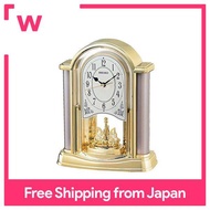 Seiko clock, wall clock, analog, rotating decoration, gold BY418G SEIKO