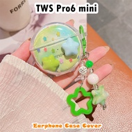 【High quality】For TWS Pro6 mini Case Casing Soft Silicone Earphone Case Fashion Cartoon