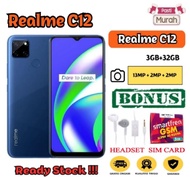 Realme C12 - 3GB/32GB | MediaTek Helio G35 | 6000 mAh Fast Charging | 13MP + 2MP + 2MP | Original -